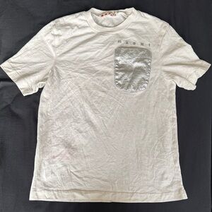 Marni Cream Tee with Metallic Pocket